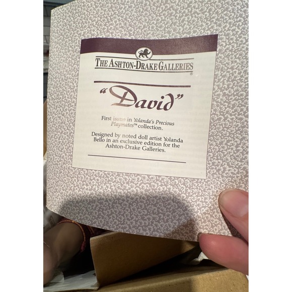 Ashton Drake Galleries David Yolanda's Precious Playmates Porcelain Doll - Picture 3 of 14